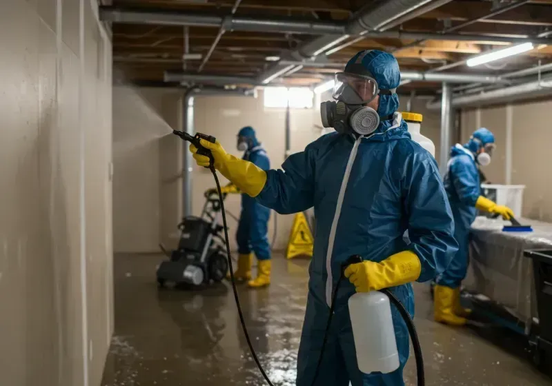 Basement Sanitization and Antimicrobial Treatment process in Plymouth, MA