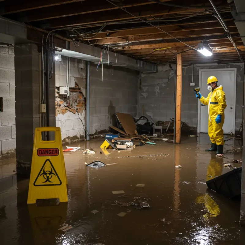 Flooded Basement Electrical Hazard in Plymouth, MA Property